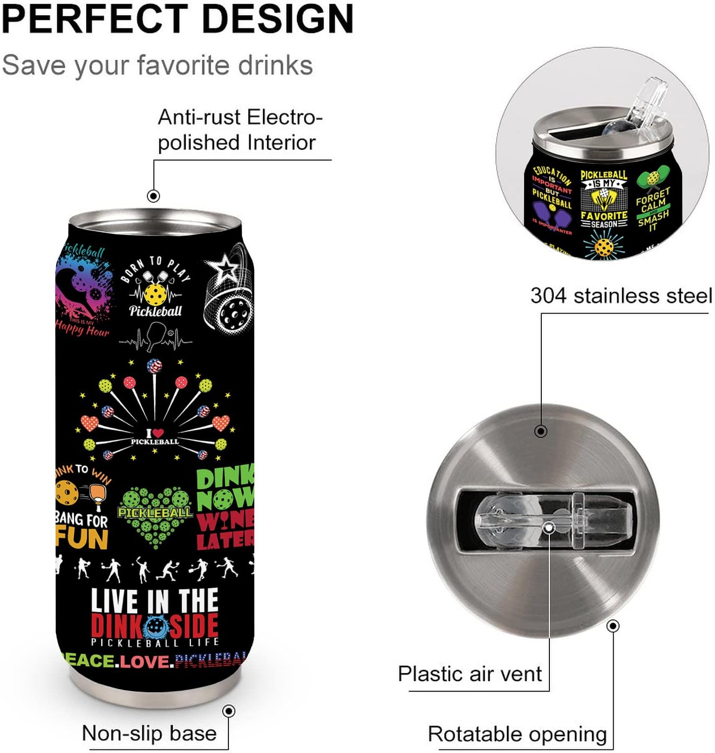 Pickleball Tumbler Gifts for Women, Men - Pickle Ball Gift for Woman - Christmas, Birthday Gift for Pickle Ball Lovers-Pickleballs Cup Gifts for Women Girls Friends Sisters Players 17 Oz - Image 5