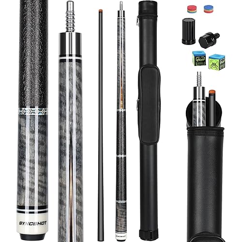 Carbon Fiber Pool Cue Stick 58" Professional Pool Sticks for Adults Full Carbon Technology Low Deflection Pool Cue Billiard Cues with 12.5mm Tip