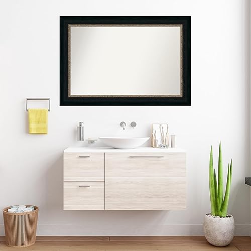 Miniatura 5 de Amanti Art Espejo personalizado, espejo de baño de bronce Paragon, espejo de pared o espejo de tocador de baño sobre fregadero (30.5 x 44.5