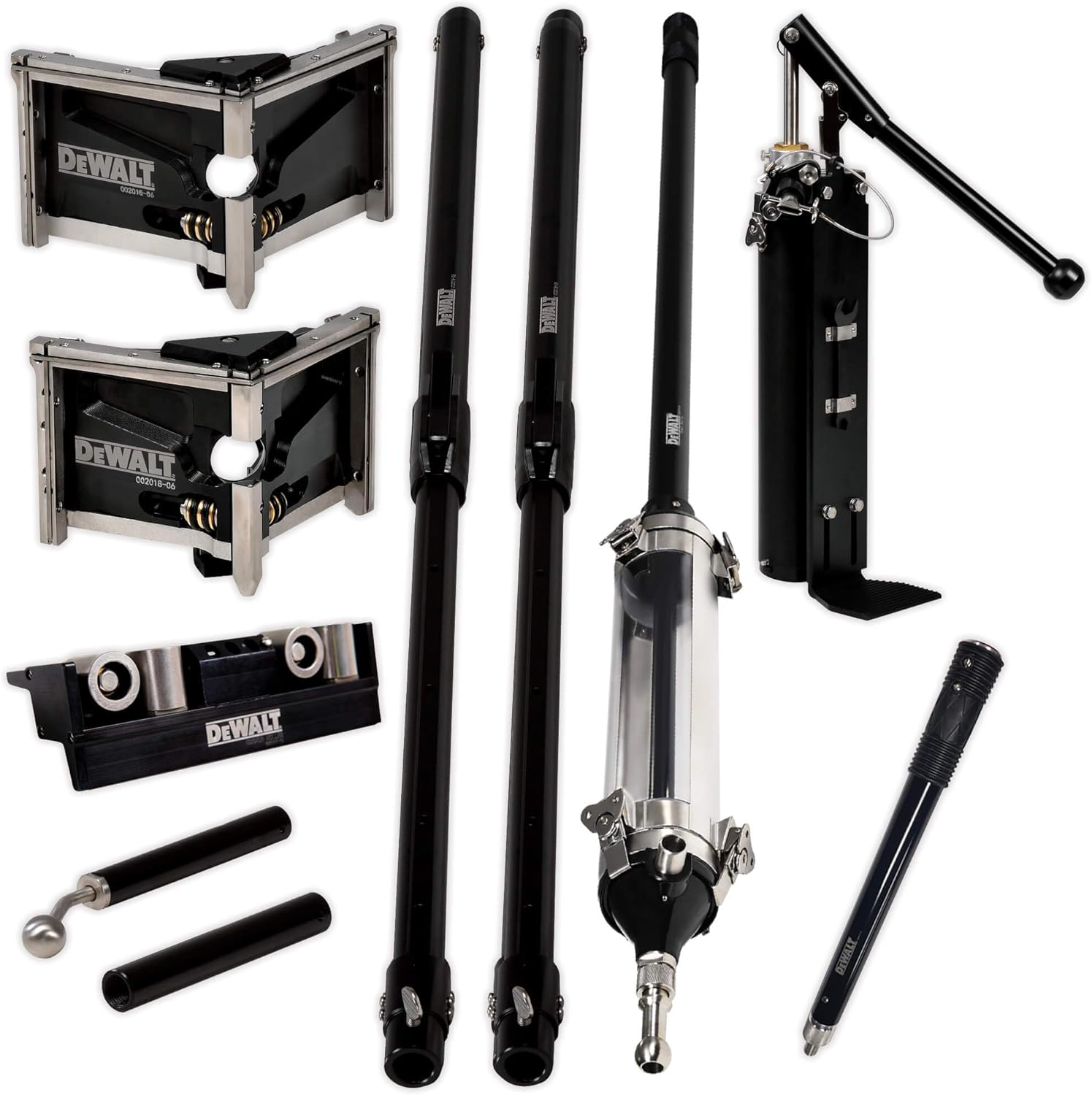 DEWALT PRO Corner Finishing Set - Medium Extendable Handles | MudShot, 3/3.5” Angle Heads, Corner Roller, Handles, Pump | DXTT-2-603