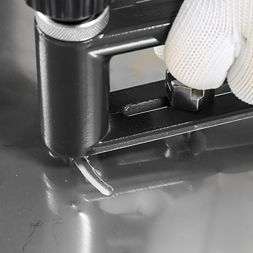 Miniatura 6 de Cortador de agujeros de chapa metálica con 2 brocas, sierra de agujero de metal ajustable, agujeros circulares de 2 a 12 pulgadas, cortador circular