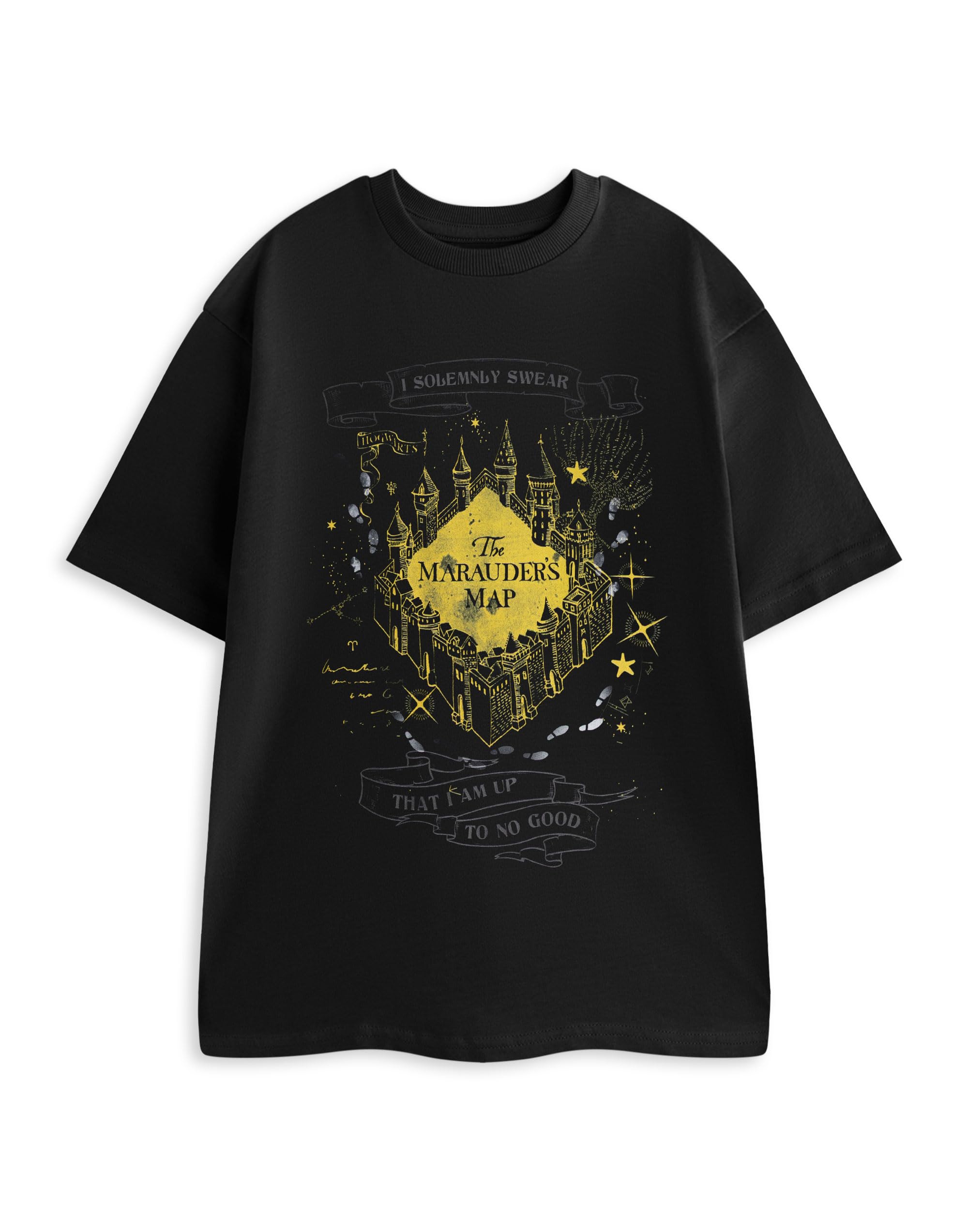 Harry Potter Unisex Black The Marauder's Map Short Sleeved T-Shirt | In | Size: Medium