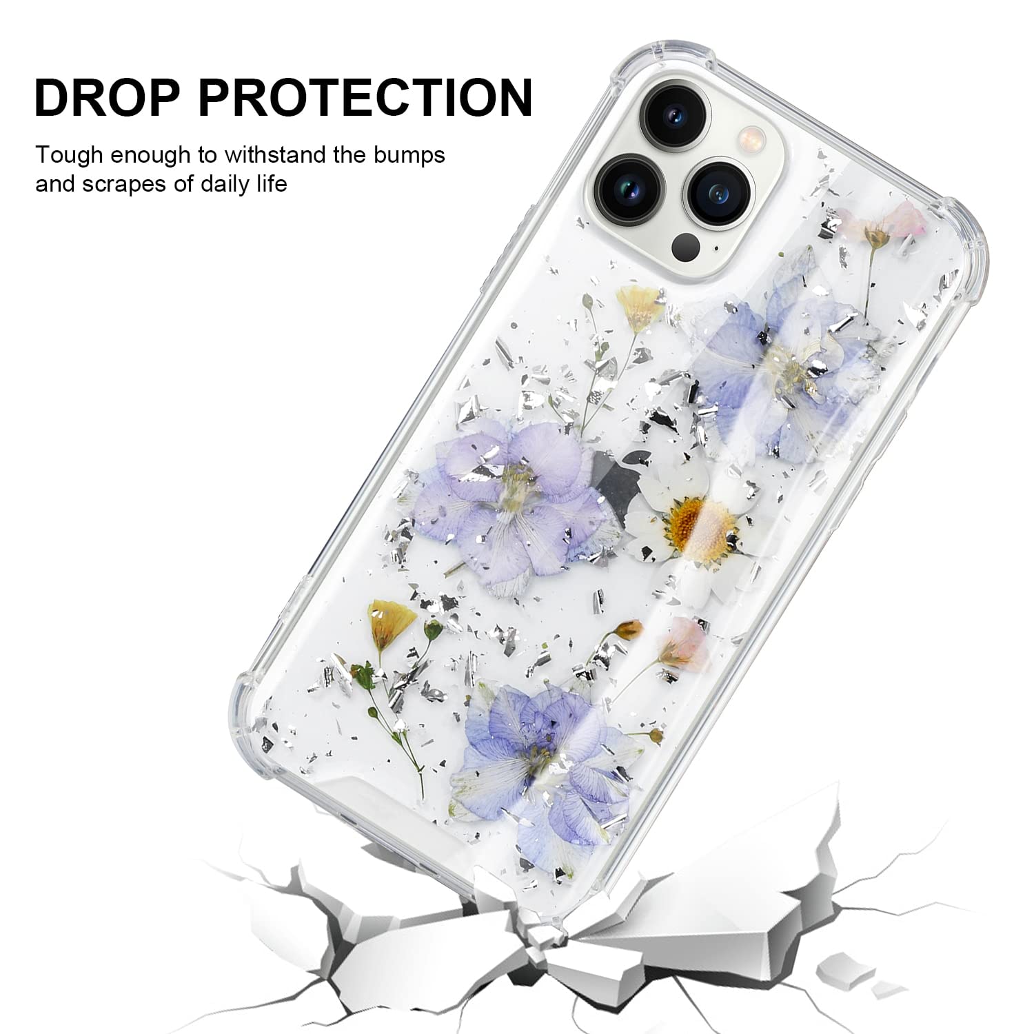 Pnakqil 2 Pieces Cover For Apple IPhone 14 Pro 6.1 Inches, Flower Lindo - View #4