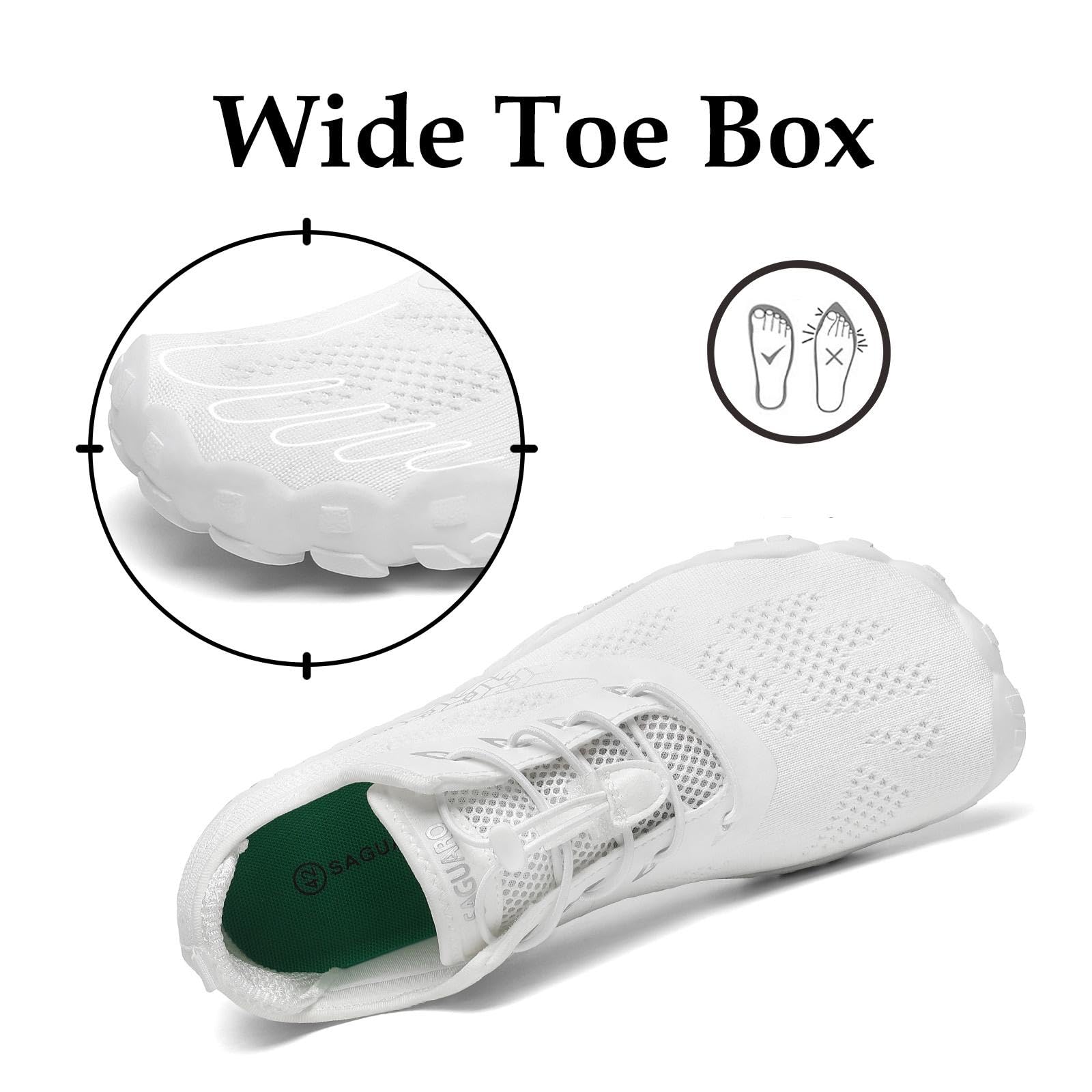 SAGUARO Scarpe Barefoot Minimaliste Uomo Donna - Scarpe Scogli Leggere Traspiranti Antiscivolo - con Padelle Larghe e Zero Gocce