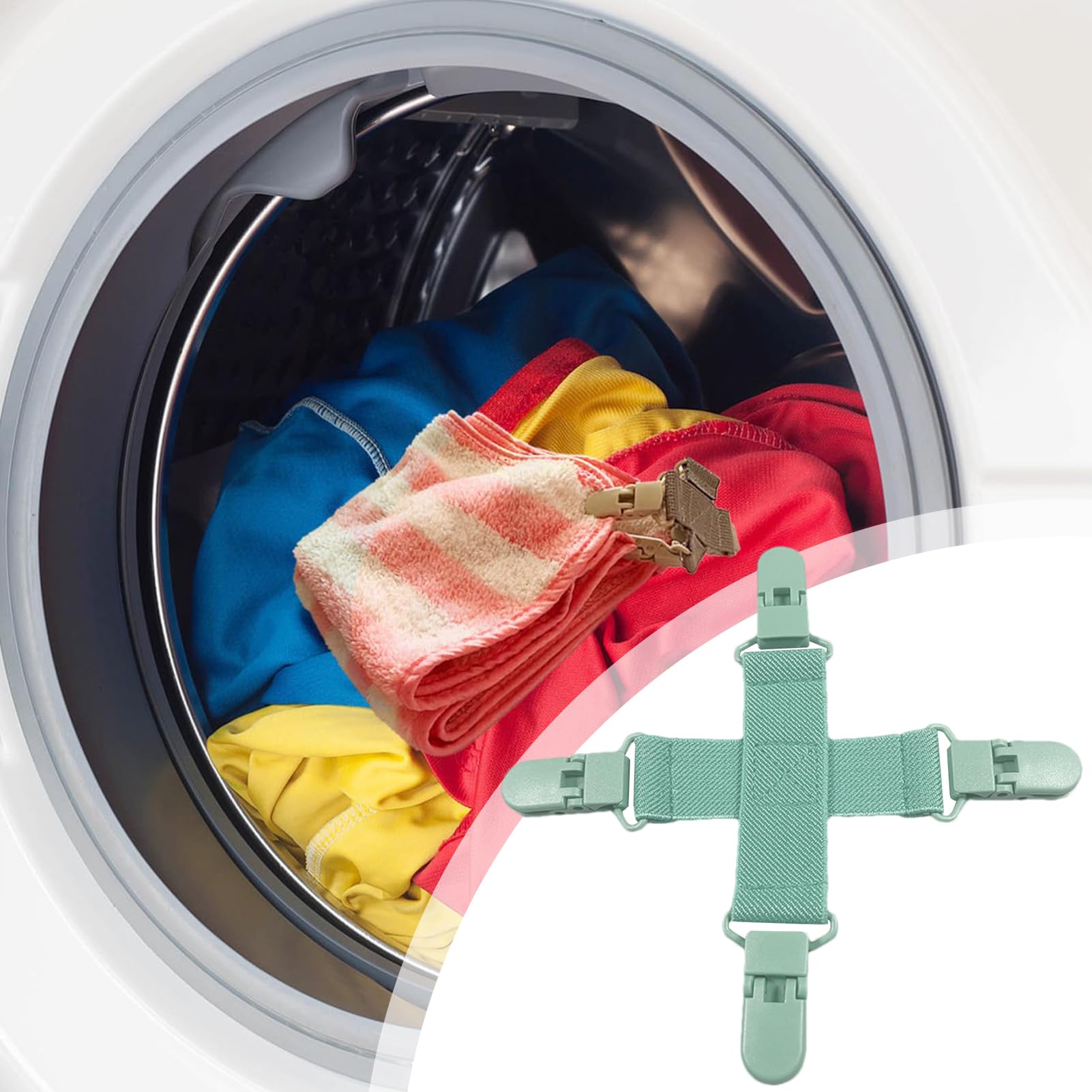 Clips anti-enchevêtrement pour draps, accessoires de démêlage pour housses de couette, aide à la maison pour empêcher les enchevêtrements dans la machine à laver et le sèche-linge