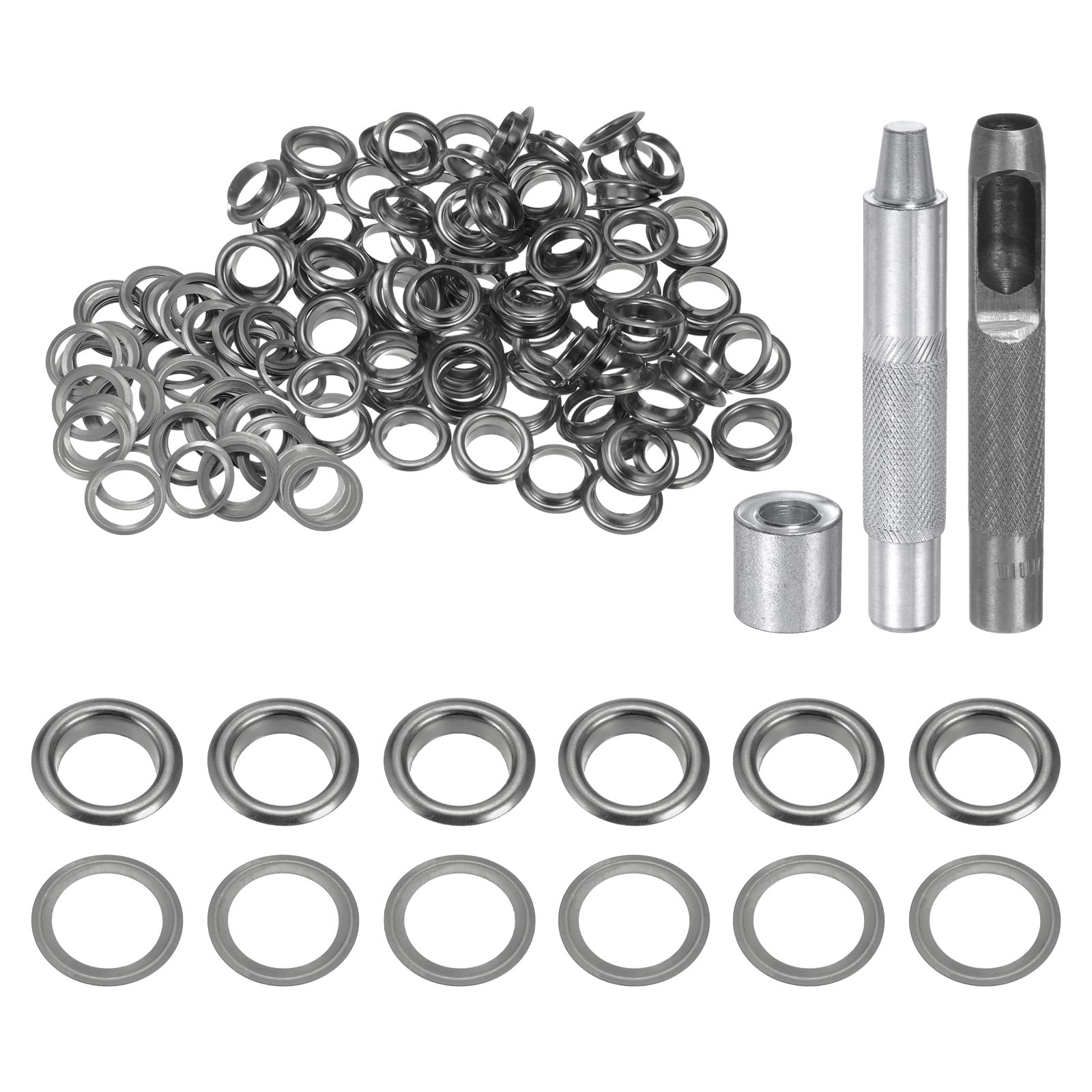 Œillets 10 mm noir matériel couture cuivre perforateur creux pour bâche cuir vêtement