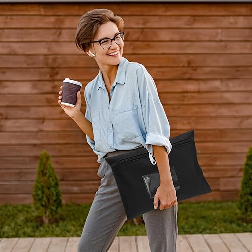 Miniatura 7 de Bolsa de dinero con cerradura y 2 llaves Bolsa de dinero para efectivo con cerradura 11.4 x 8.3 pulgadas, bolsa de depósito bancario de dinero,