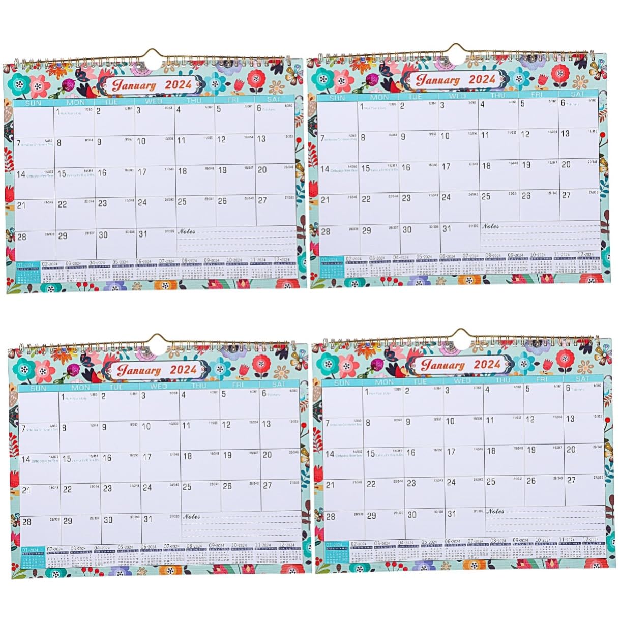 SEWACC 4stücke Countdown Wandkalender Englischer Monatskalender Mit Kreativen Hängenden Designs Für Zuhause Und Büro Für Notizen Und