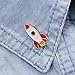 Ximimark 4 pc Colorful Rainbow Alien Spaceship Brooch for Men - Fashionable Enamel Pin for Backpacks and Clothing