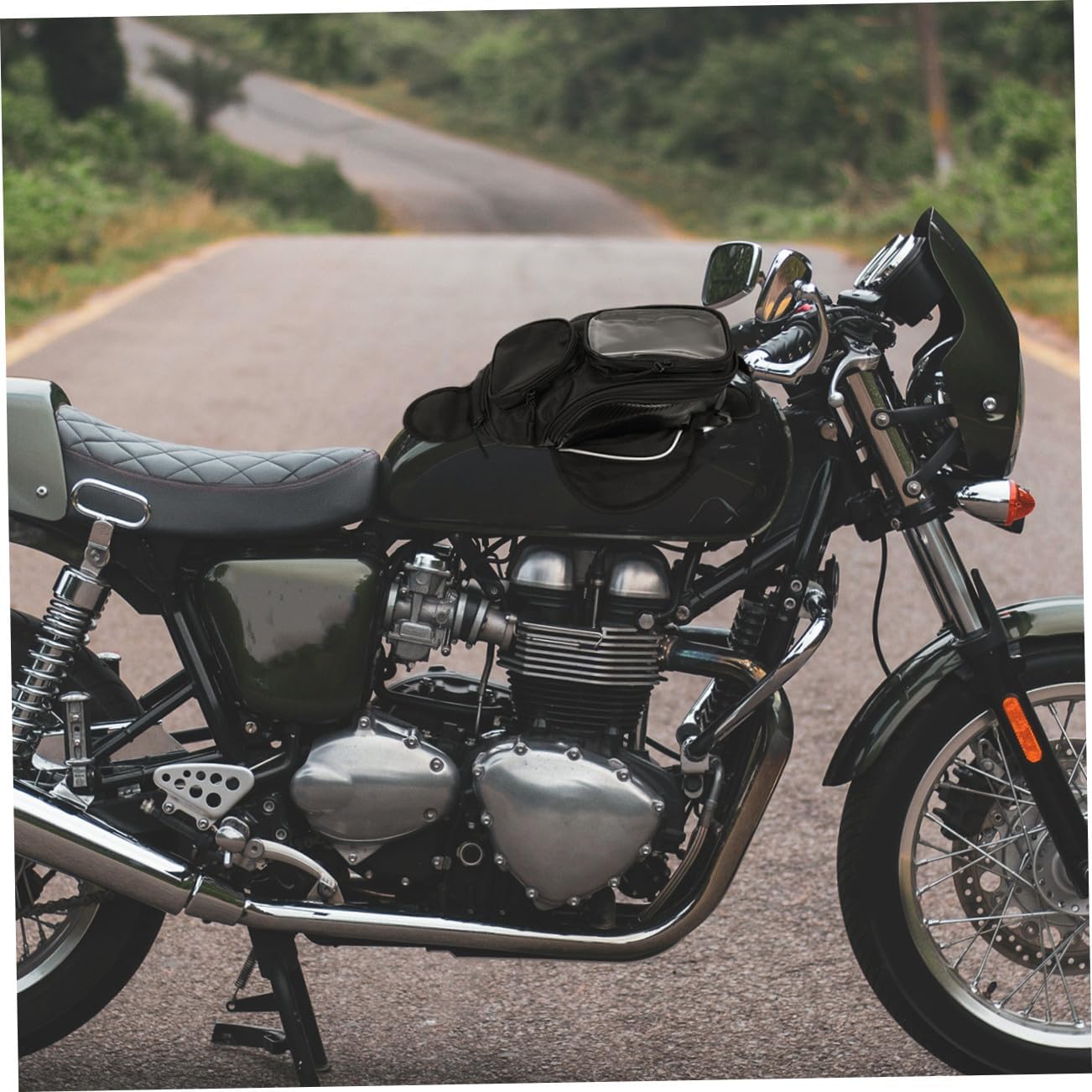 MAGICLULU Motorcycle Tank Pouch Magnetic Motorbike Bag Fashionable Tank Bag for Outdoor Use Capacity Easy to Assemble and Disassemble Practical Motorcycle Accessory