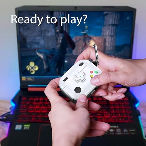 Miniatura 7 de AIRSPO Funda para AirPods Pro de 2 generación con kit de limpieza, diseño clásico de jugador de juego, funda protectora rígida militar para Apple