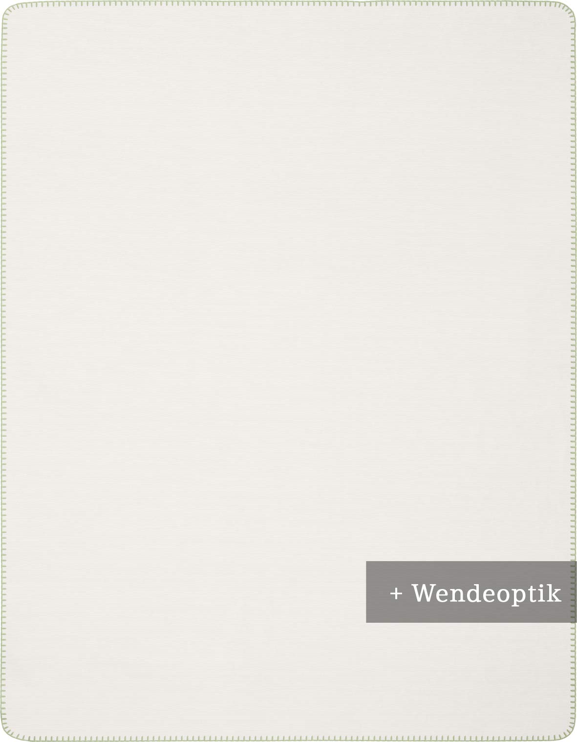 biederlack® Wohndecke Double Optic Salbei-Natur, Sofa-Decke in 150x200 cm | Made in Germany, weiche Kuscheldecke aus Baumwolle und Polyacryl, helle Couch-Decke in Melange-Optik, OEKO-TEX Made in Green
