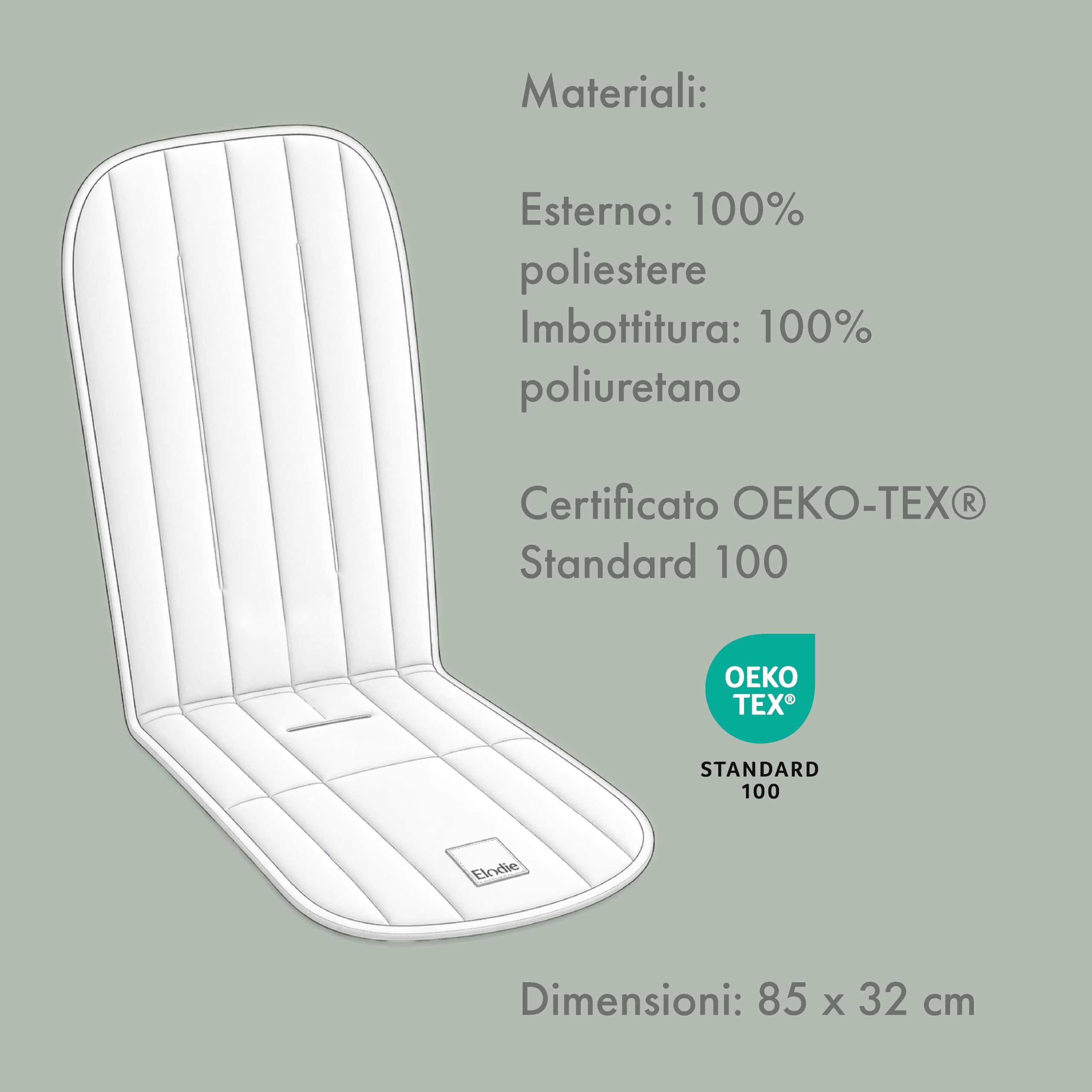 Elodie Details Riduttore Passeggino Universale Reversibile, Imbottito e Lavabile Materassino Passeggino CosyCushion Accessorio Passeggino - River Rose