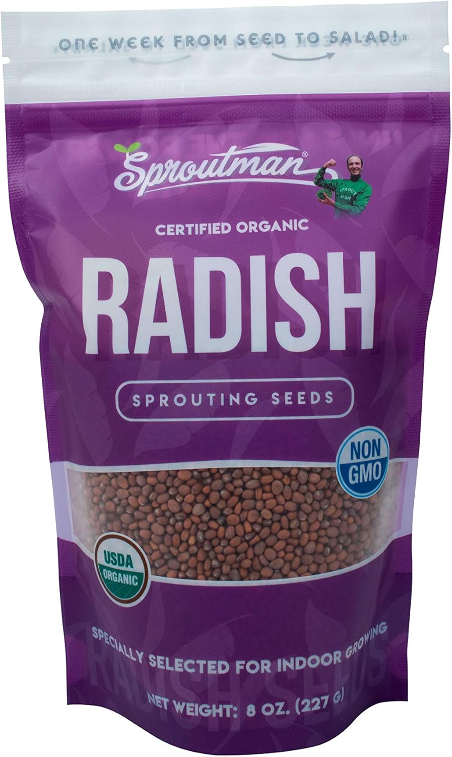 Sproutman 8oz Organic Daikon Radish Sprouting Seed