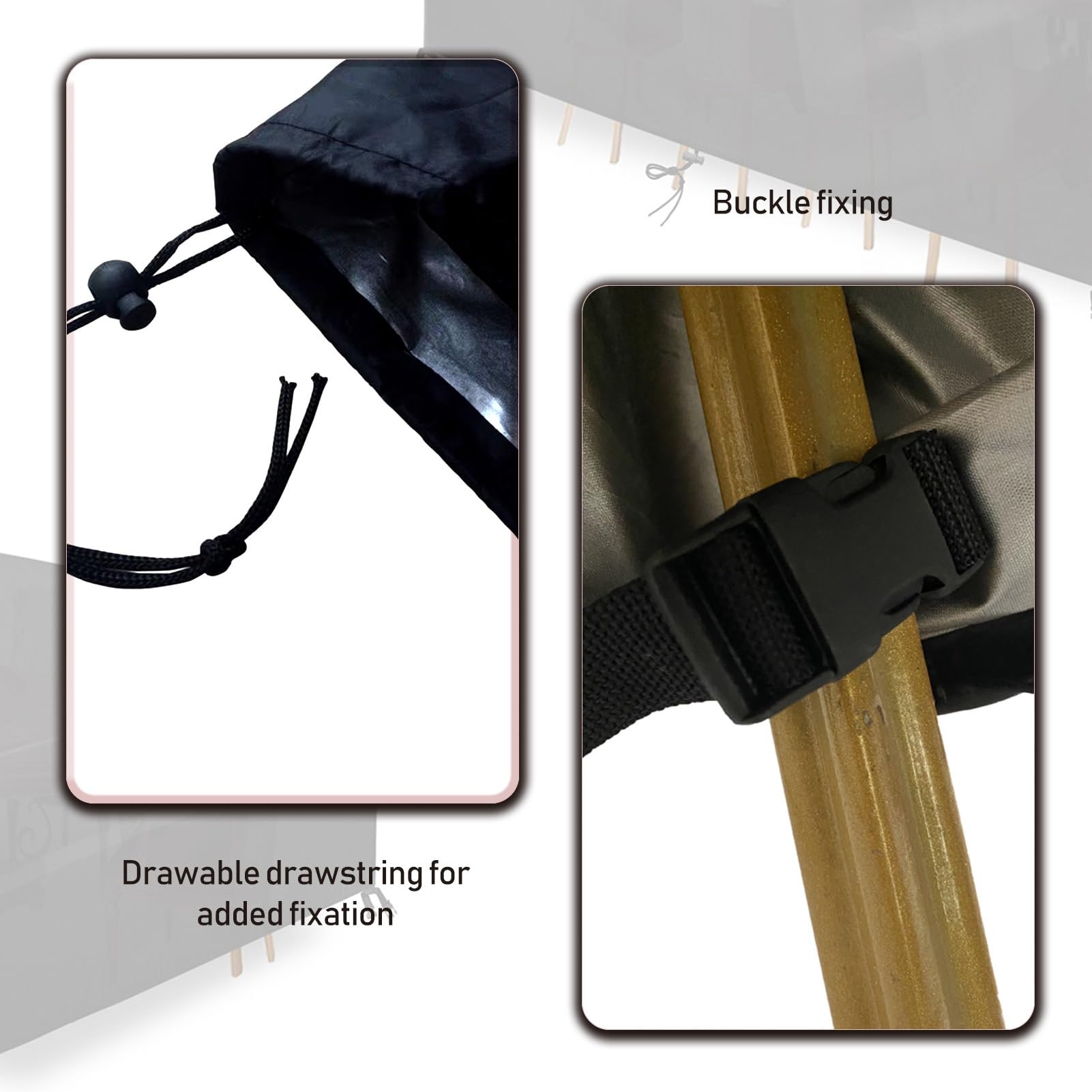 Copertura per Mobili da Giardino, Telone Impermeabile in Tessuto Oxford 420D con Clip Antivento, Copertura Protettiva per Tavolo da Giardino Anti-UV Resistente All'inverno(Nero,120x120x74cm)
