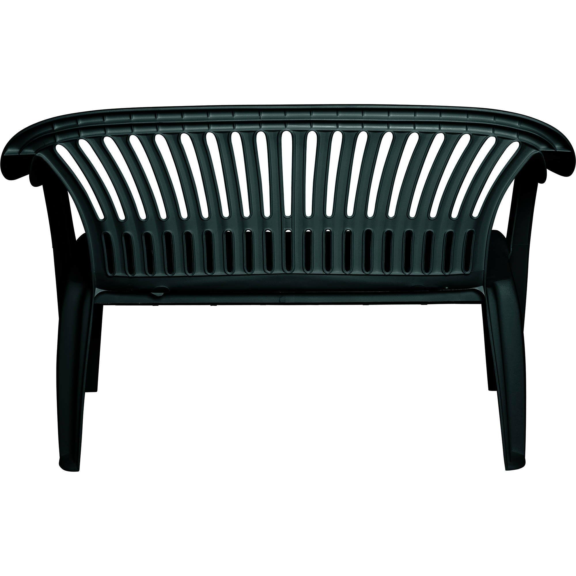 Dmora Panchina da esterno Eboli 114x55h82 cm Verde Panca monoblocco da giardino