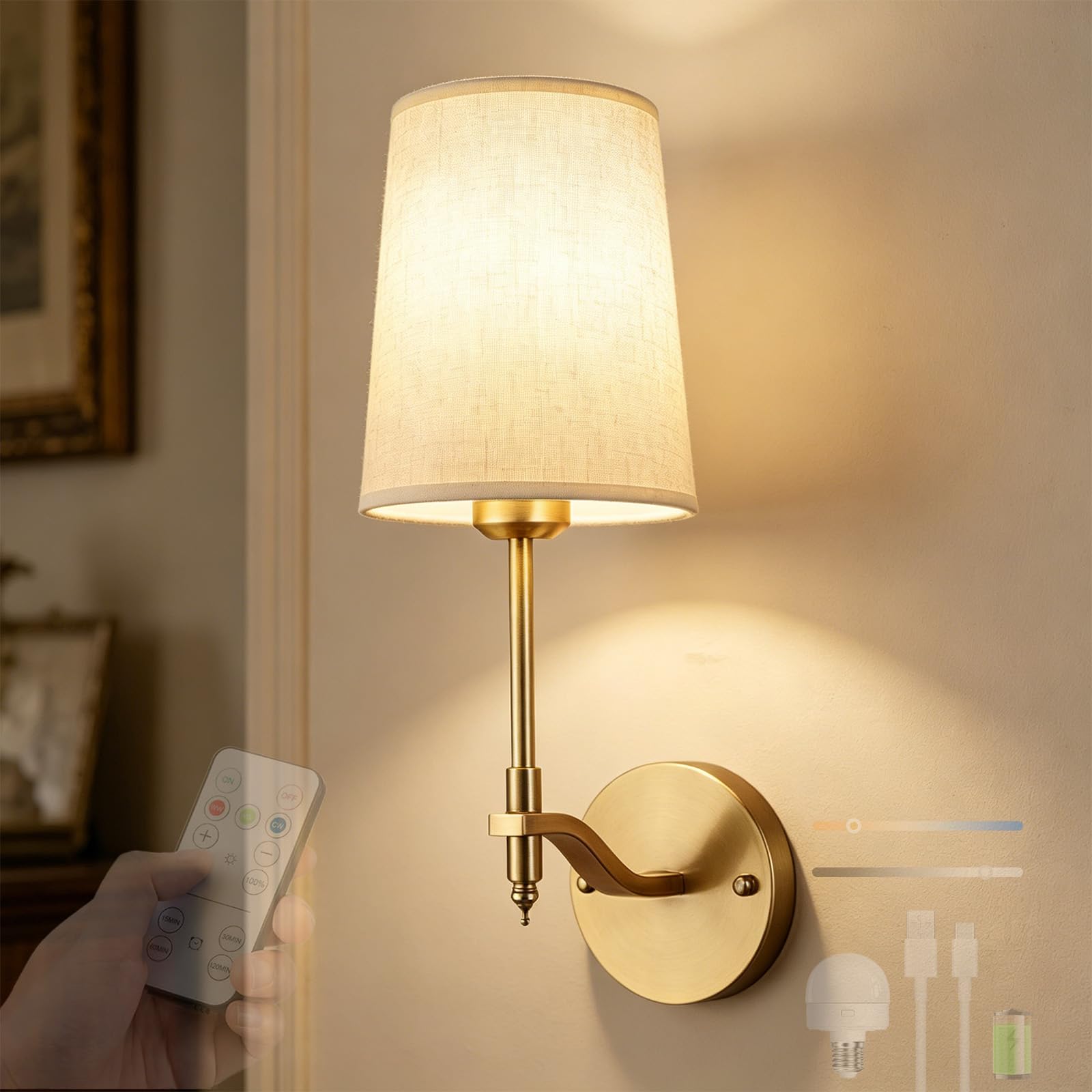 Apliques de pared interior LED para iluminar zonas oscuras sin instalación eléctrica 8