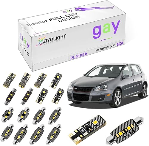 Miniatura 10 de PL9140A - Kit de luces LED para interiores de repuesto para Volkswagen Golf GTI R32 MK4 1997-2004, bombillas de cúpula blanca de xenón sin errores