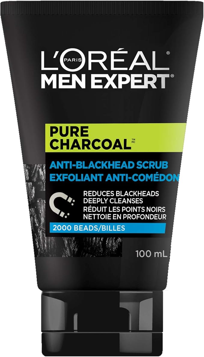 L’Oréal Paris AntiBlackhead Scrub for Men, Pure Charcoal Men Expert