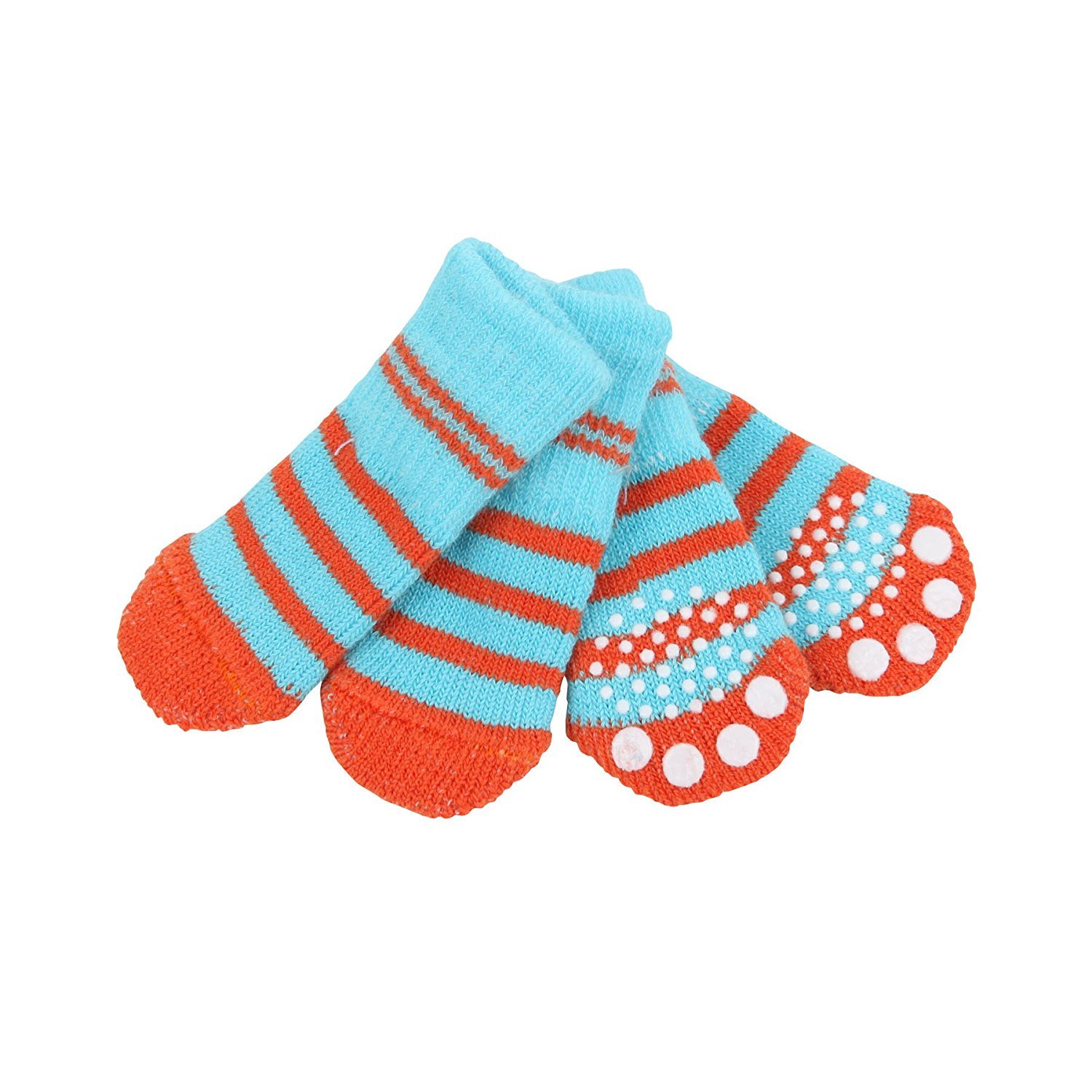 Puppia Nitty-Gritty Socks For Dogs, Medium, Aqua