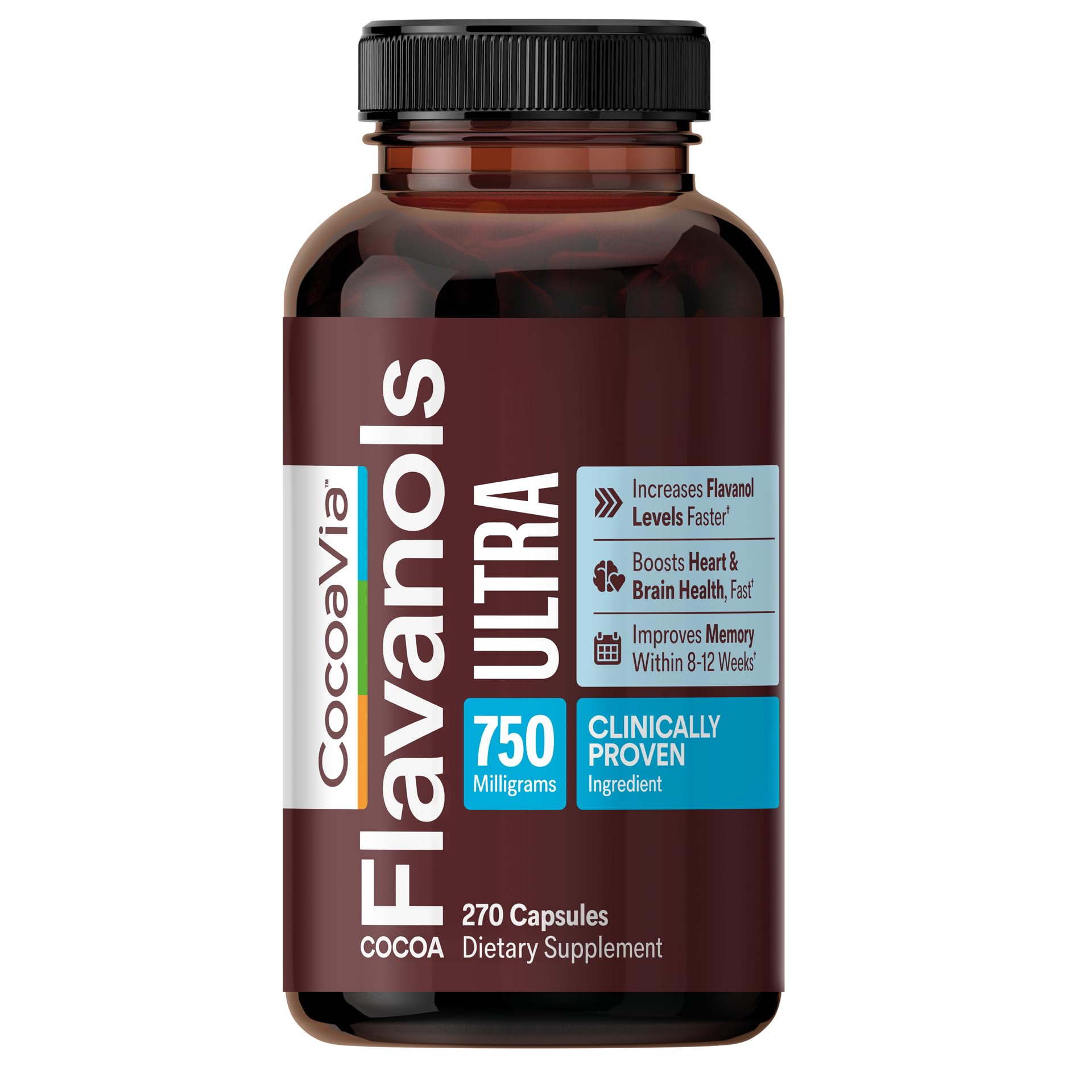 CocoaVia Ultra 750mg Cocoa Flavanols – Heart & Brain Support, Memory & Blood Circulation Booster, High Flavanol Cocoa for Nitric Oxide, Energy & Oxygen Boost, Vegan, Gluten-Free, 30-Day Supply — Amazon image 11