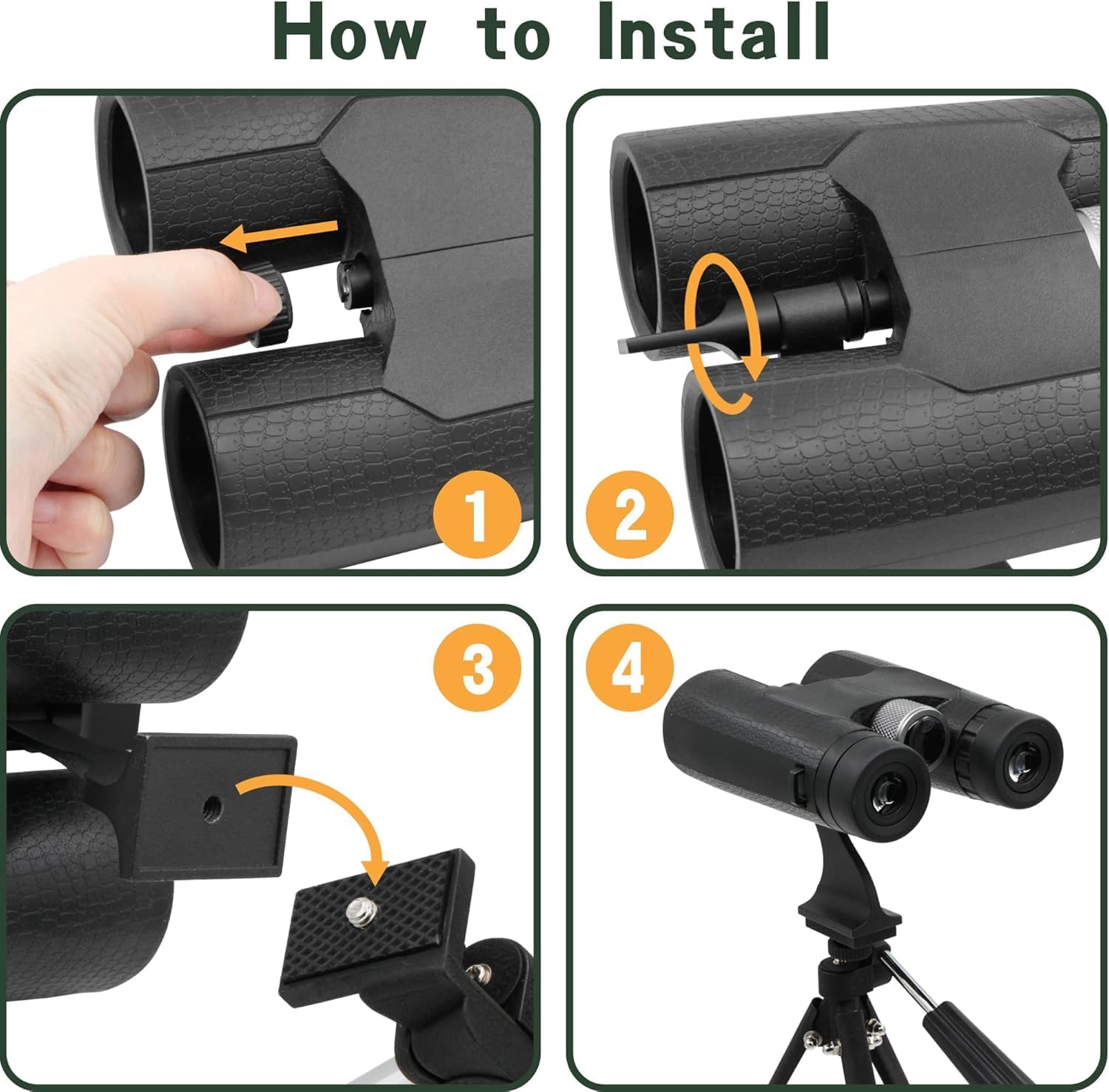 Rifle Scope Mount Camera Adapter - Bundle with Binocular Tripod Adapter