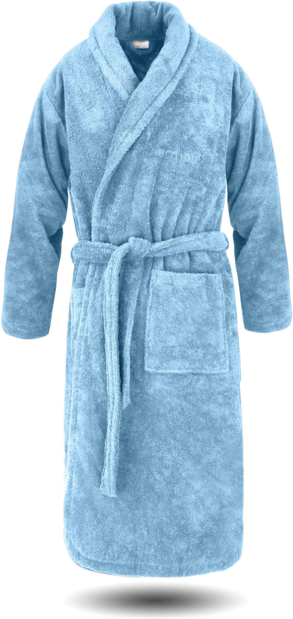 normani Luxus Bademantel | Saunamantel Flee 450 g/sm aus 100% Baumwolle für Damen und Herren in XS-8XL