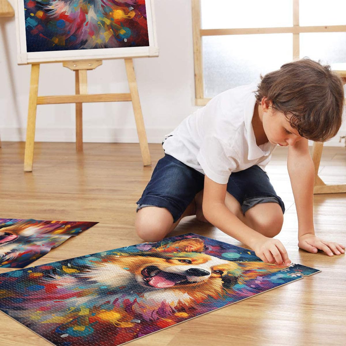 Puzzles 2000 pièces pour Adultes Le Puzzle éducatif Chien Corgi est idéal comme Cadeau pour Toute la Famille 27,56 Pouces x 39,37 Pouces pour Les Adolescents de 14 Ans et Plus