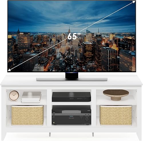 Miniatura 9 de Furinno Jensen - Soporte de TV con estante, 65 pulgadas, roble francés gris