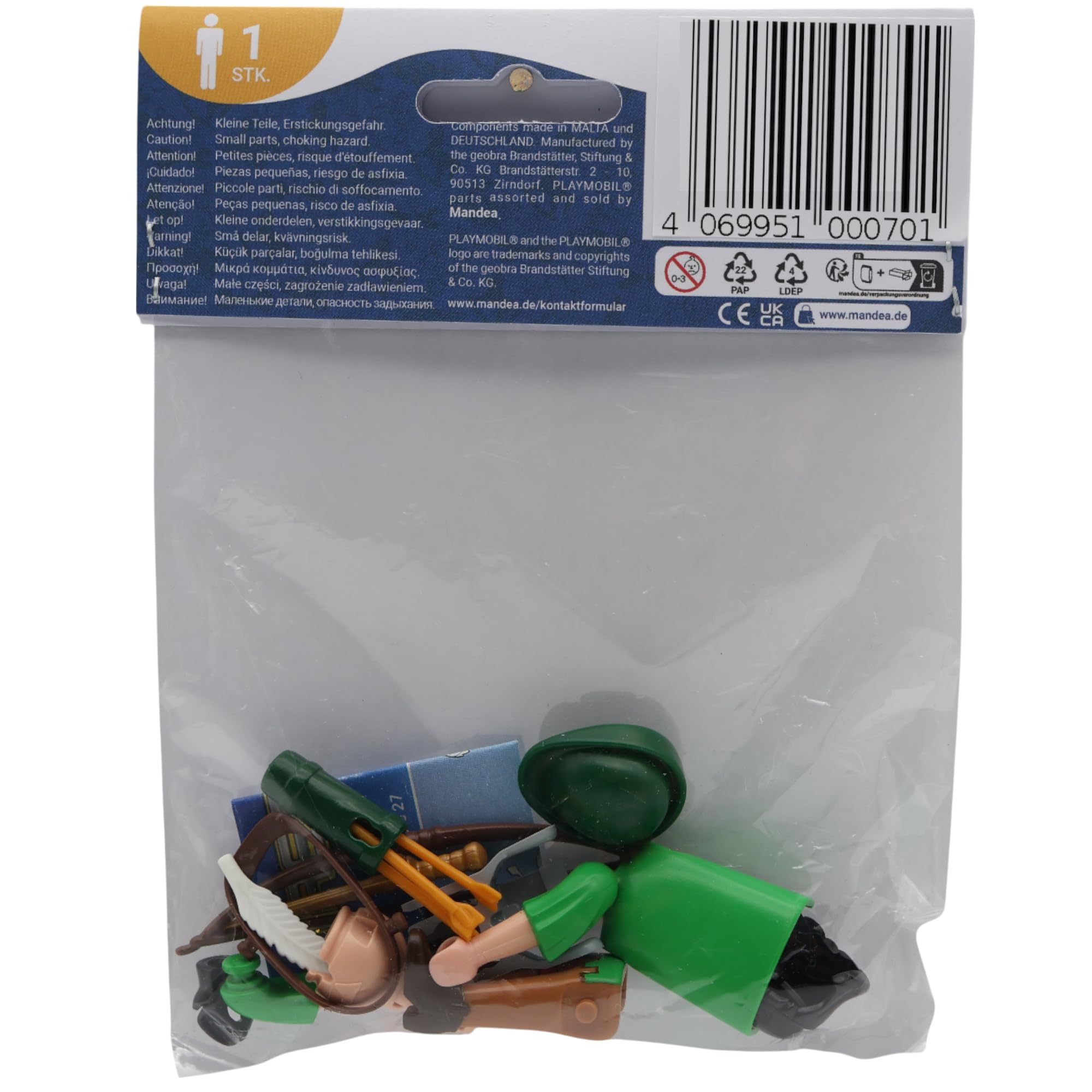 Kompletny zestaw i pojedyncze figurki do Playmobil Figures, seria 27 (71760), wszystkie 12 oryginalnych figurek, nowe opakowanie (009 - Robin Hood)