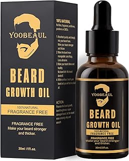 YOOBEAUL Beard Growth Oil (Grow Your Beard Fast) for Beard More Full and Thick, Beard Growth Serum of Plant extraction, Pure Natural- Promote Beard and Hair Growth