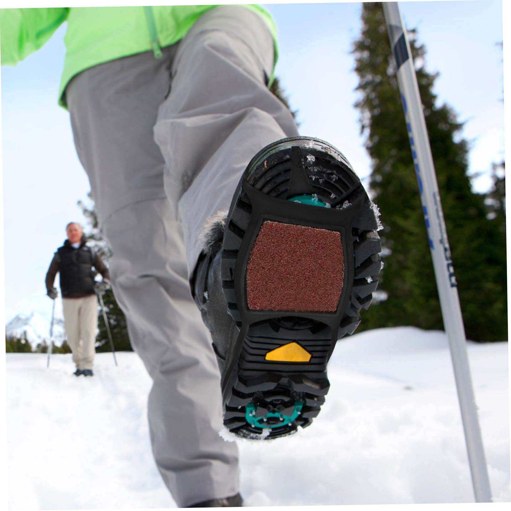FRCOLOR 2pares Crampones Gruesa Funda Zapatos Doble Cara Exterior Pesca Caza Senderismo Jogging