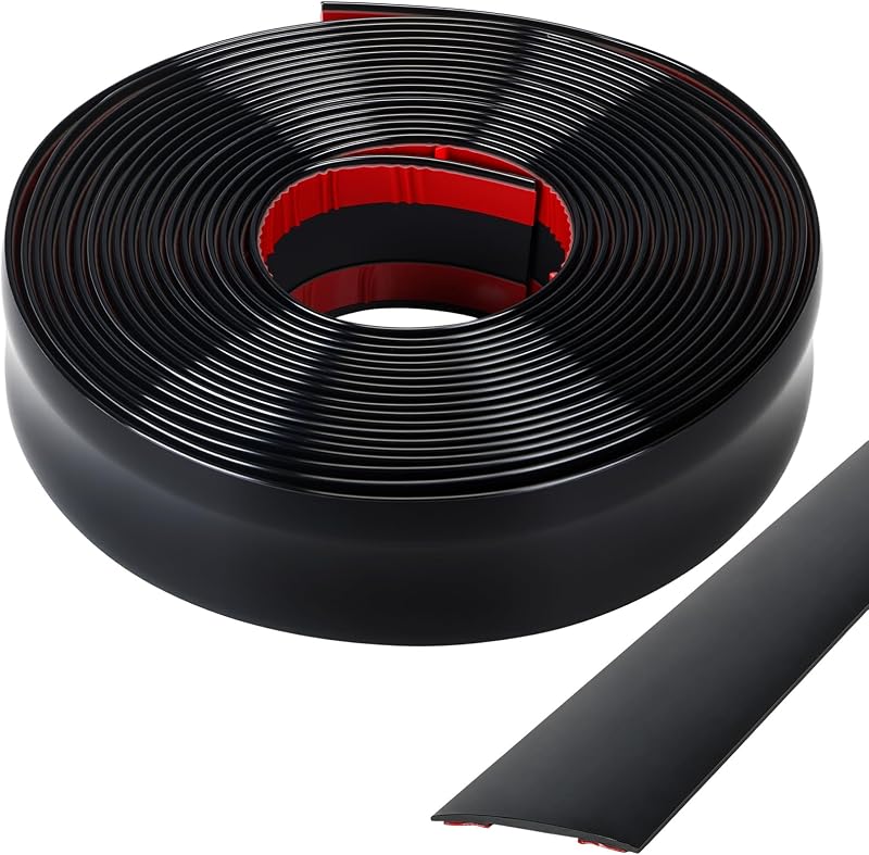 Moldura Lateral Autoadesiva Pangda Preta Brilhante em PVC – 5,08 cm x 7,62 m