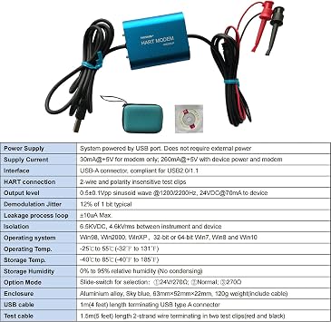 USB Hart Modem - USB to Hart Protocol Modem Hart Transmitter HART Convertor,Suitable for All Devices Which Support Hart Protocol