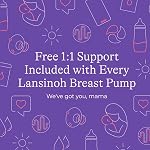 Lansinoh Tire-lait manuel, pompe à main avec flasque confortable, comprend un biberon de 5 oz avec tétine à débit lent, essentiels pour l'allaitement
