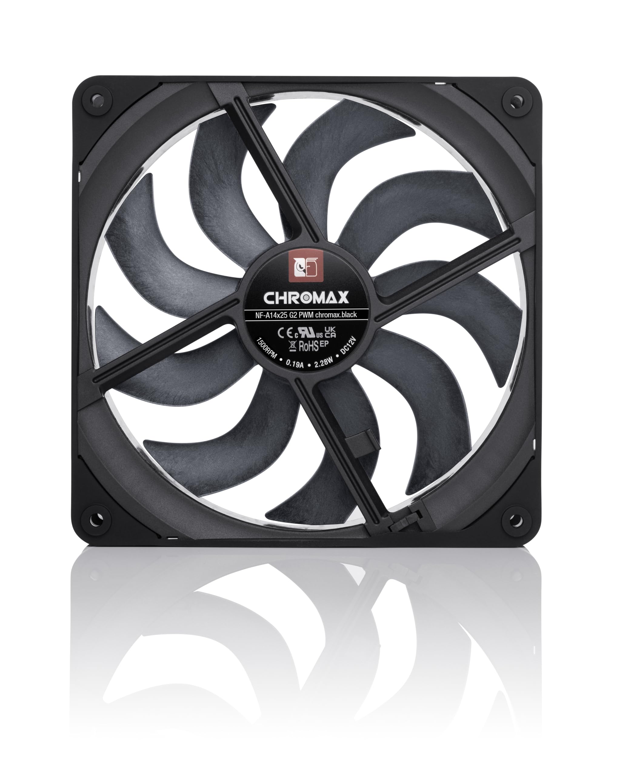 Amazon.co.jp: Noctua NF-A14x25 G2 PWM chromax.black, 140mm