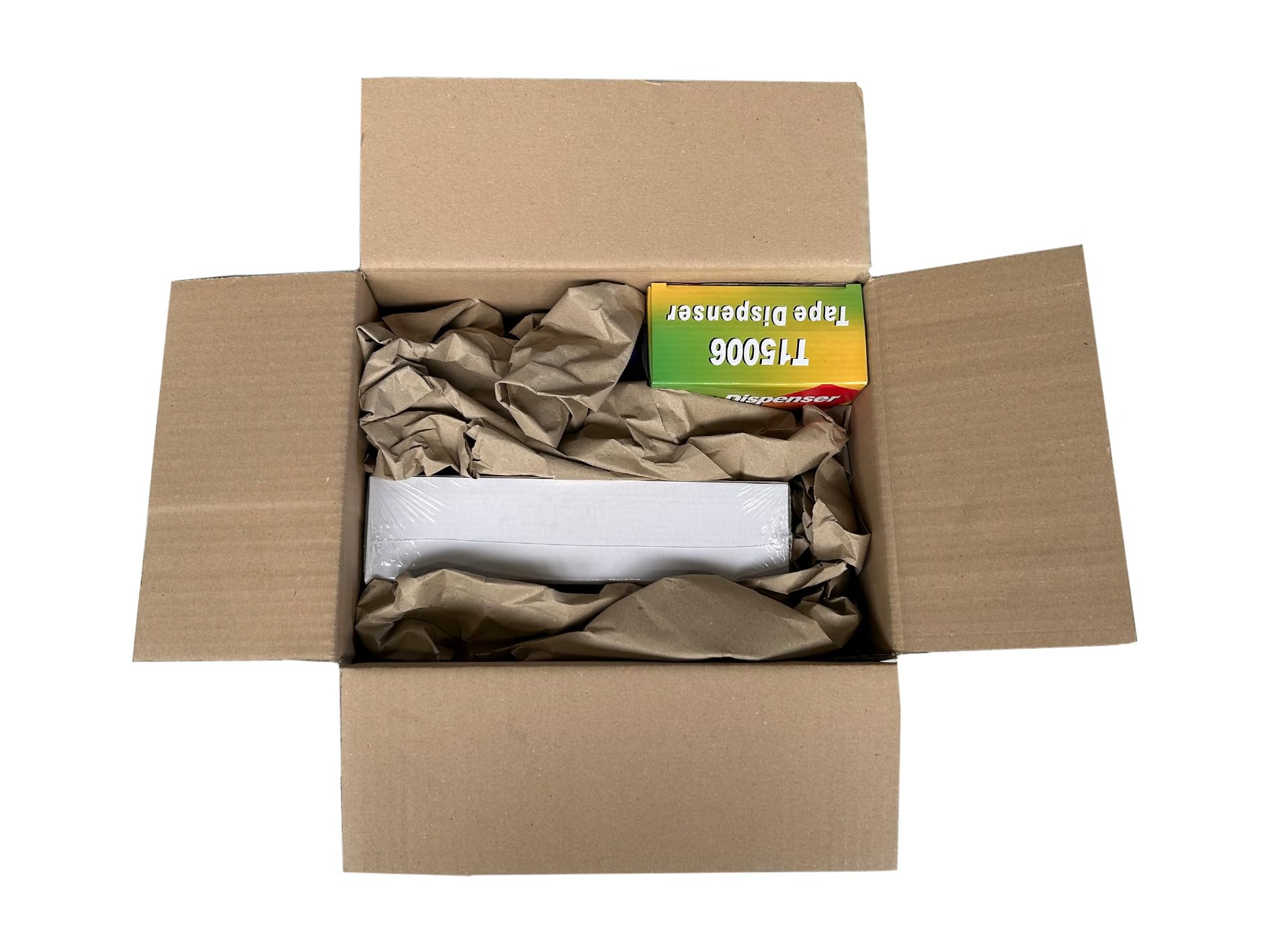 Papel de relleno, cartón dispensador de 450 m, 100 % reciclable, papel acolchado respetuoso con el medio ambiente, papel de relleno