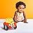 Oball Easy Grasp Rattle & Roll Buggie BPA-Free Push Car Infant Crawling Toy, 1 Pack, Age 3 Months and up, Red/Yellow