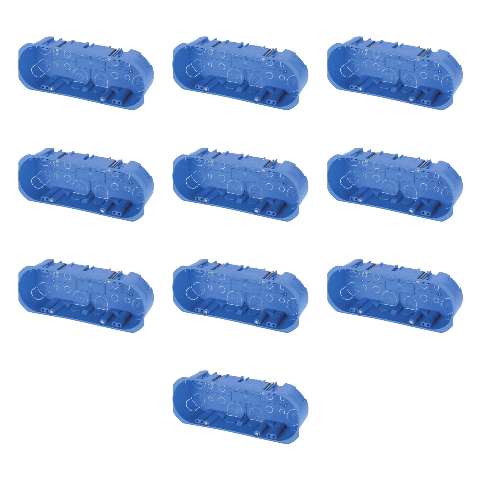 10 puszek do zabudowy 506/507, 6/7 modułów / siedzeń, do płyt kartonowo-gipsowych, drewna, wysokowytrzymałego technopolimeru, skrzynka do instalacji elektrycznej, uniwersalna skrzynka do serii