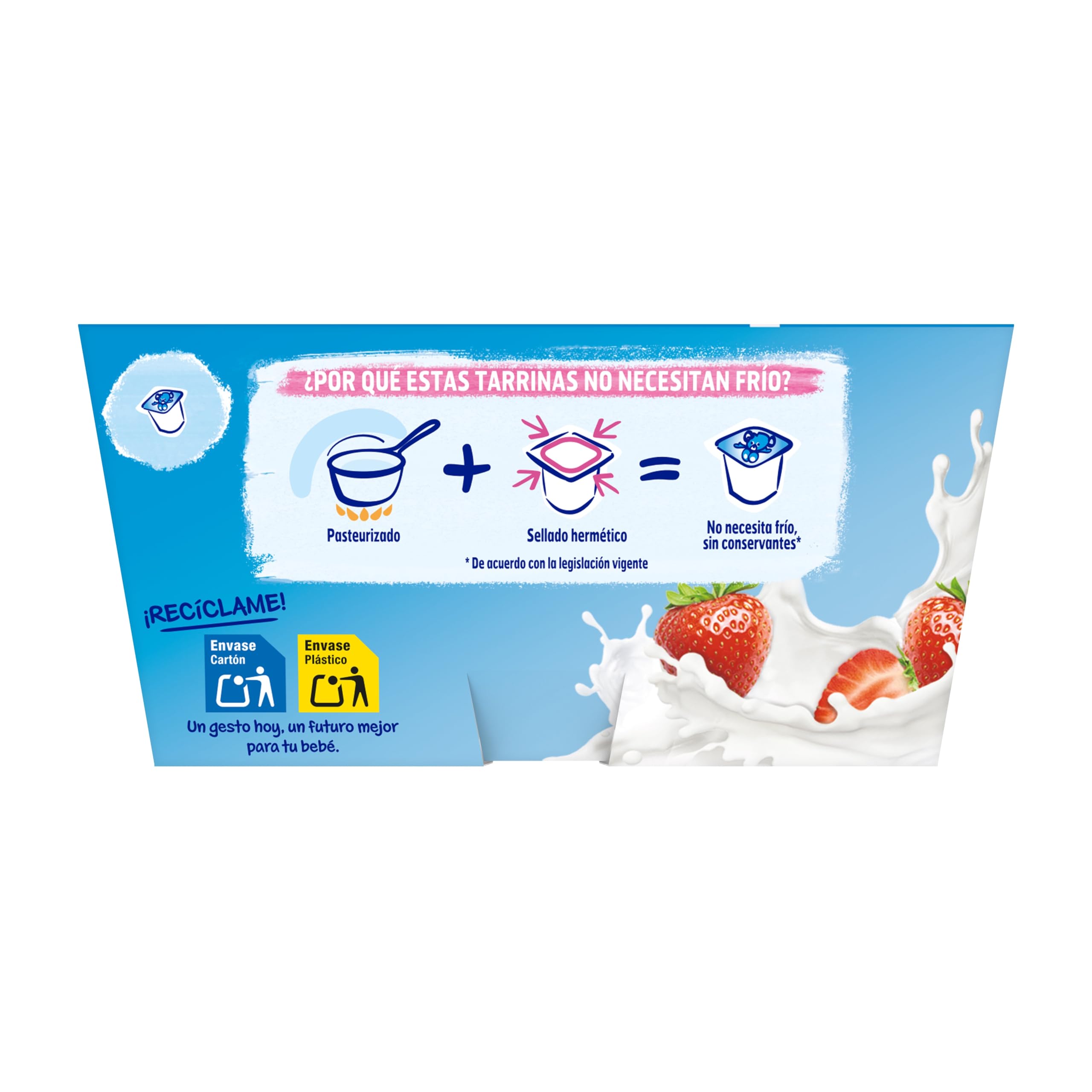 Yogolino Nestlé Fresa a Partir de 8 Meses, 4 x 100g