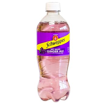 Schweppes Dry Grape Ginger Ale - Refreshing, Crisp, Delicious - 12, 20oz Bottles