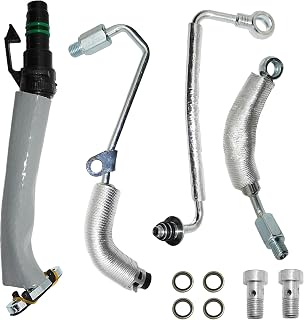 4PCS Turbo Oil Return Drain & Feed Line Kit - Fits 2011-2021 Chevy Cruze Sonic Trax, 2013-2021 Buick Encore 1.4L - Replaces 55587854, 55592600, 55568031, 55567067, 667-023, 625-829