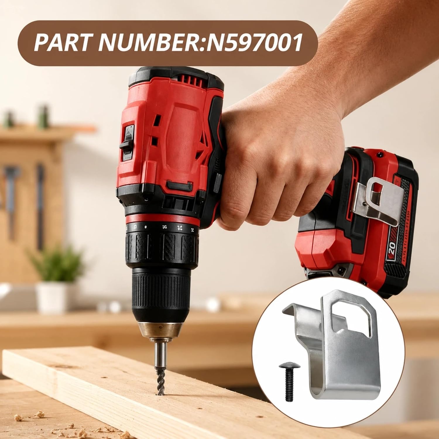 4 Pack N597001 Drill Belt Clip for Craftsman V20 Drill & Impact Driver image 3