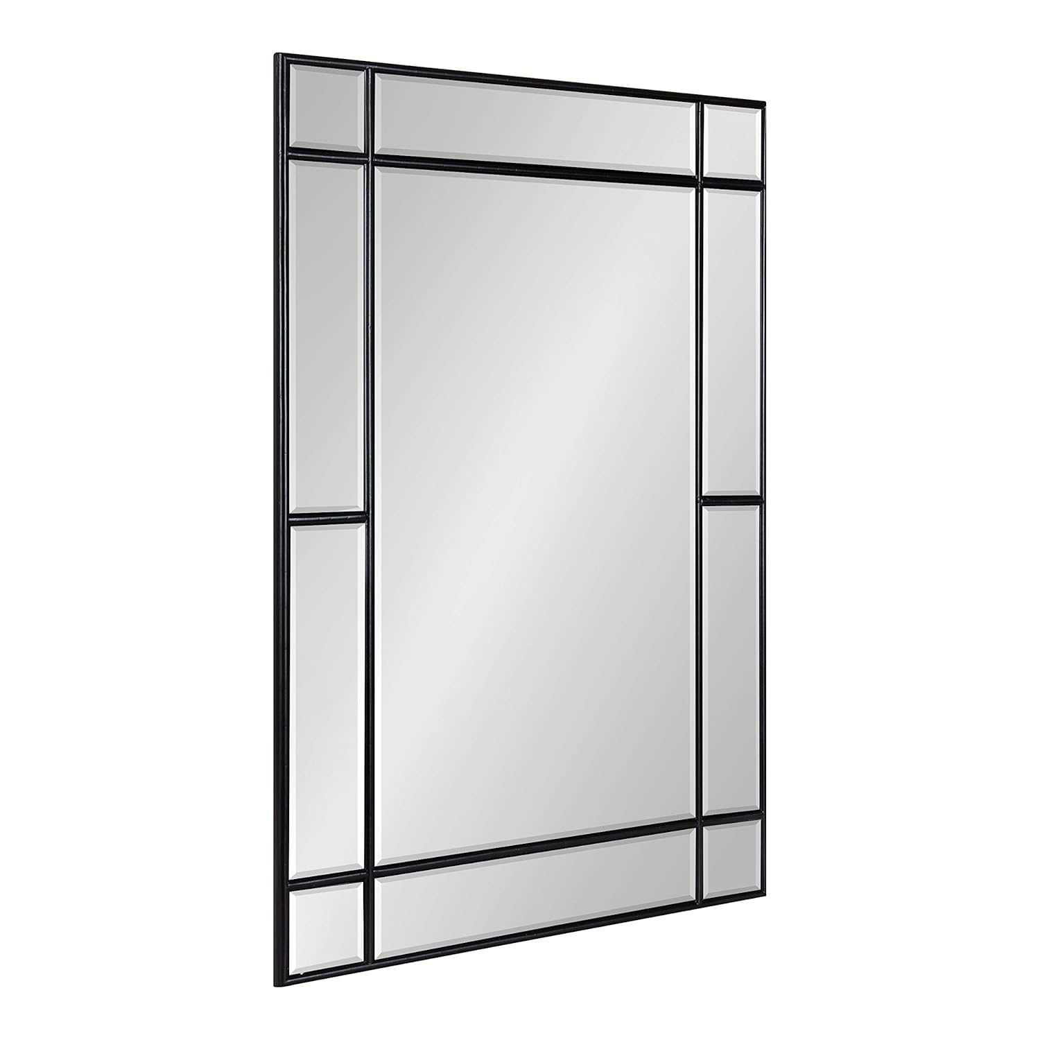 Kate and Laurel Westgate Transitional Wall Mirror, 20 x 30, Black, Sophisticated Rectangle Mirror for Wall Decor