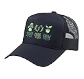 Plant Code Grow Programmer Gardening Humor Design Trucker Hat with Adjustable Mesh Back