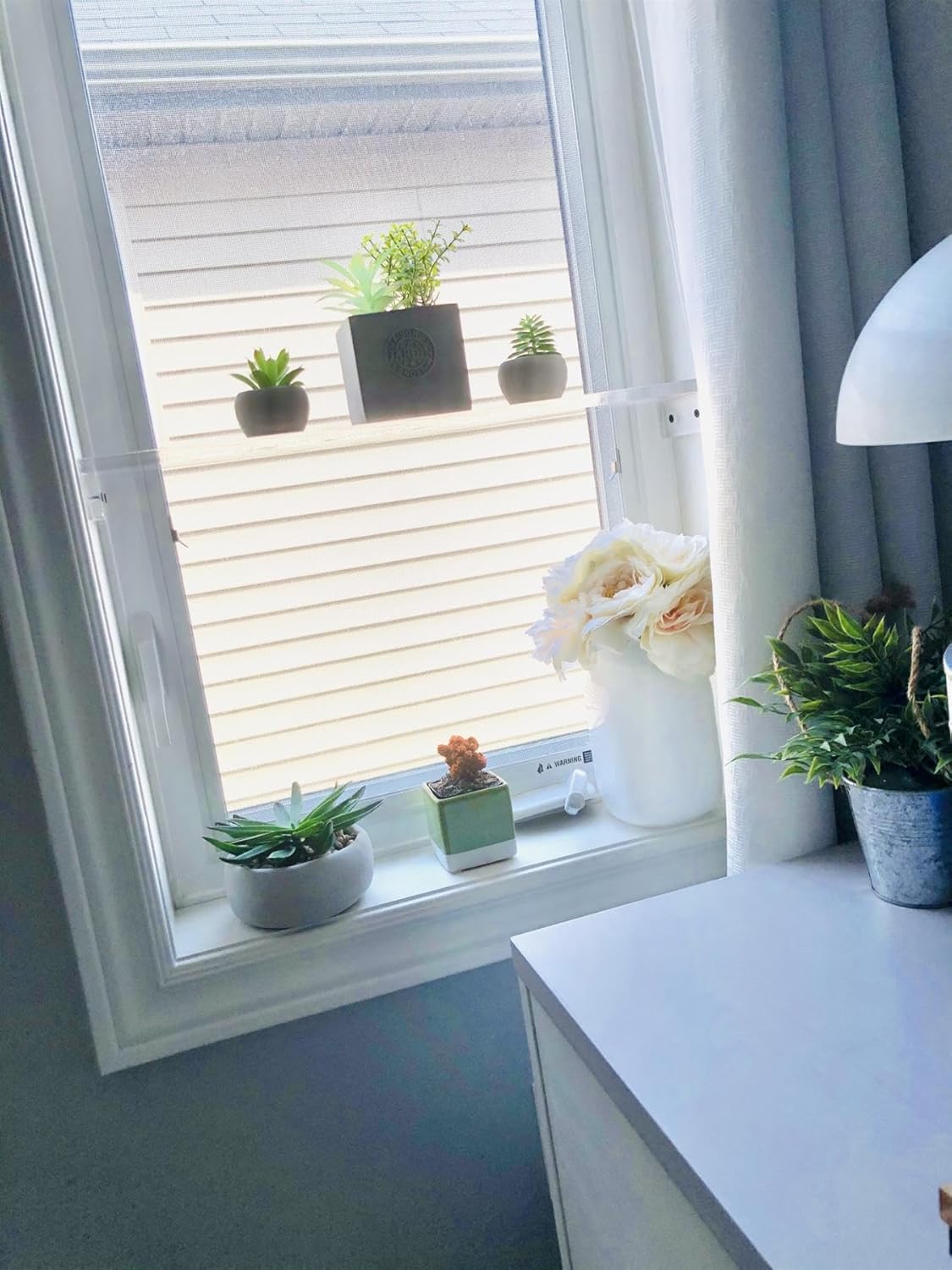 DistinctAndUnique Floating Window Shelf 24", 3 Pack – Crystal Clear Acrylic Floating Shelves for Plants Indoor, Succulent and Trinkets, Acrylic Shelf Display, Window Plant Shelves for Indoor Garden