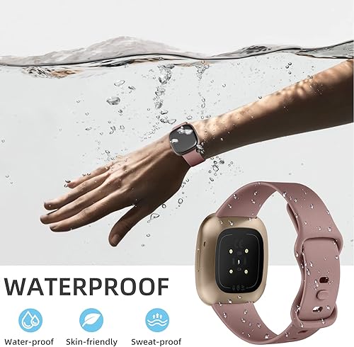 Vista 51 de Odbeai Compatible con correas Fitbit Sense y Sense2/Versa 3 y 4 bandas para mujeres y hombres, correa deportiva de repuesto suave, accesorios