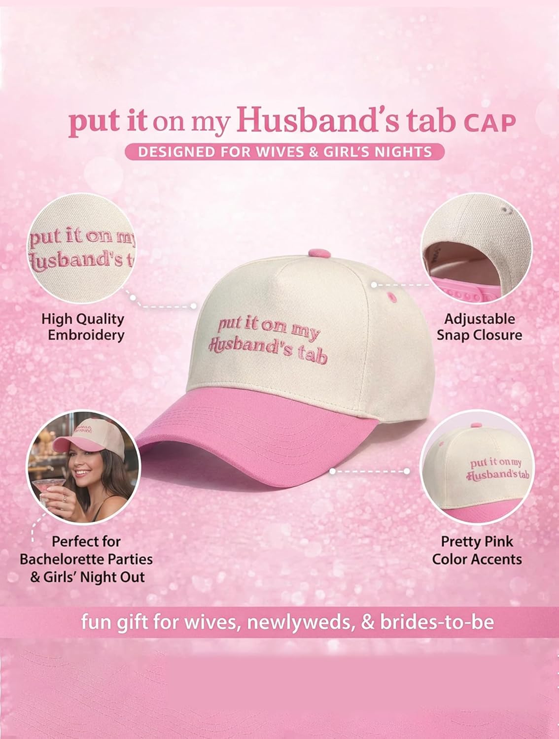 Put It On My Husbands Tab Hat, Funny Womens Trucker Hat - Gifts for Wife from Husband, Valentine's Day Gifts for Wife - Image 4