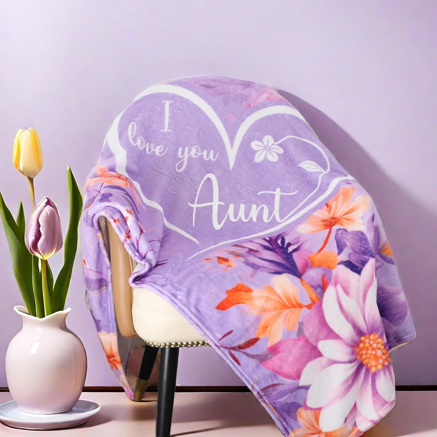 TURMTF Aunt Christmas Mothers Day Birthday Gifts 10Pcs Set, Premium Natural Skincare Set - Body Care Kit with Silk Eye Mask Cozy Blanket Tumbler, Ideal Gifts for Aunt from Niece Nephew (10pcs set)