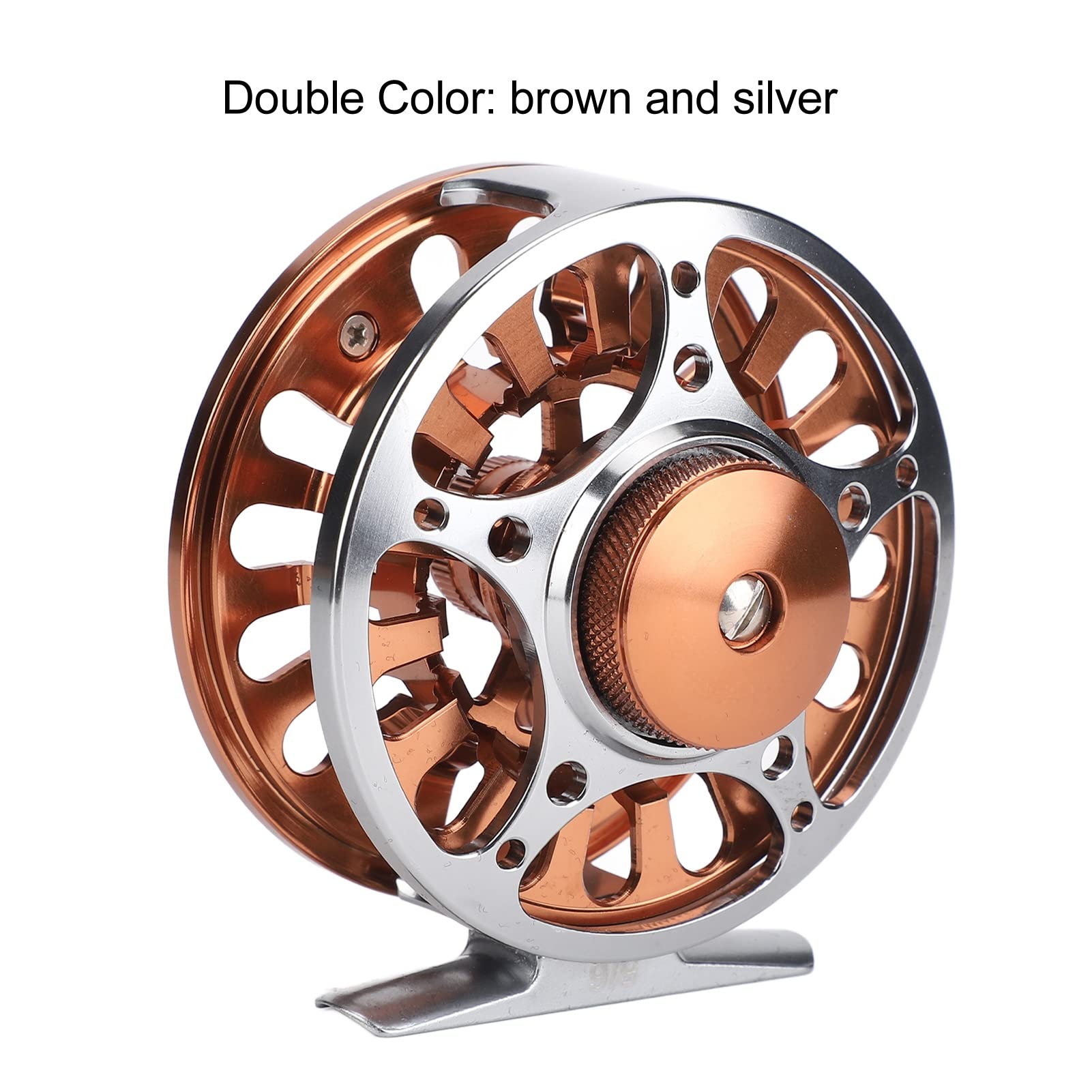 Alomejor Double Couleur 5/6 Moulinets à Mouche CNC Usiné en Alliage D'aluminium 3 Roulement Roue de Pêche à la Mouche pour L'extérieur